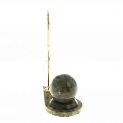 Подставка под ручку с шаром &amp;quot;Антистресс&amp;quot; камень змеевик