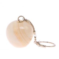 Брелок &amp;quot;Яблоко&amp;quot; из белого оникса