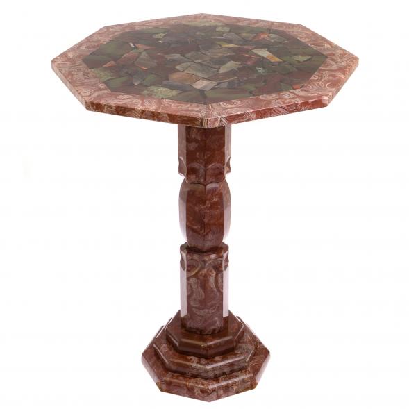 Каменный стол из лемезита и яшмы №8 126070