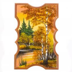 Панно прямоугольное "Осень янтарная" 27х18 см