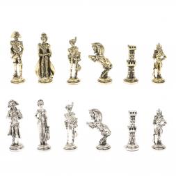 Шахматы &amp;quot;Отечественная война 1812 г.&amp;quot; доска 40х40 см шабровский змеевик