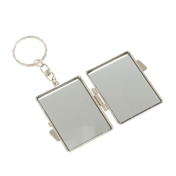 Складное зеркало брелок из соколиного глаза прямоугольное 126980