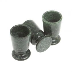 Набор рюмок из шабровского змеевика 3 шт 4х4х6 см