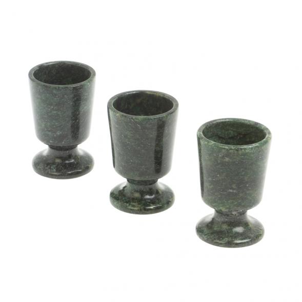Набор рюмок из шабровского змеевика 3 шт 4х4х6 см 127535
