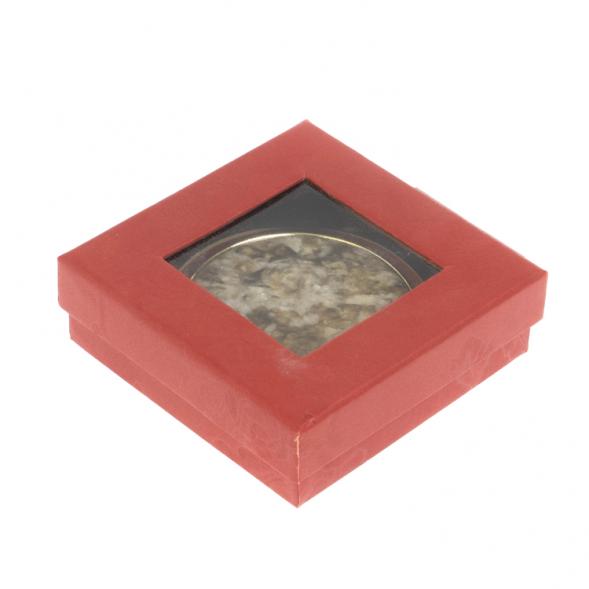 Зеркало карманное круглое из камня жельбертит цвет золото 127776