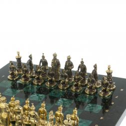 Шахматы &amp;quot;Турецкие&amp;quot; доска 32х32 см шабровский змеевик