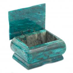 Шкатулка из камня с росписью &amp;quot;Весна&amp;quot; 8х6х5,5 см