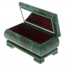 Шкатулка &amp;quot;Белка&amp;quot; из змеевика 16х8х7,5 см