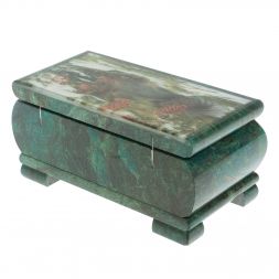 Шкатулка &amp;quot;Белка&amp;quot; из змеевика 16х8х7,5 см