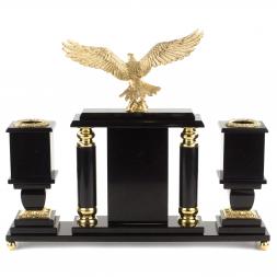 Письменный прибор &amp;quot;Орел&amp;quot; камень офиокальцит