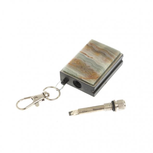 Брелок огниво &amp;quot;Вечная спичка&amp;quot; с накладкой из камня шайтанский переливт 2,8х1,3х5 см 129297