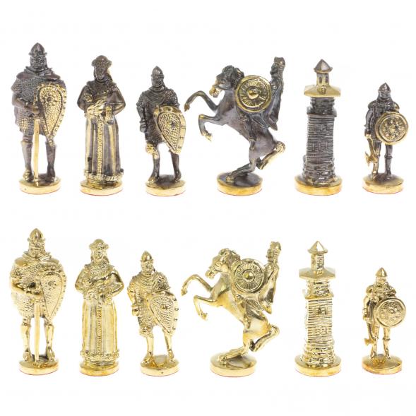 Шахматы &amp;quot;Богатыри&amp;quot; 40х40 см из мрамора и змеевика 129643