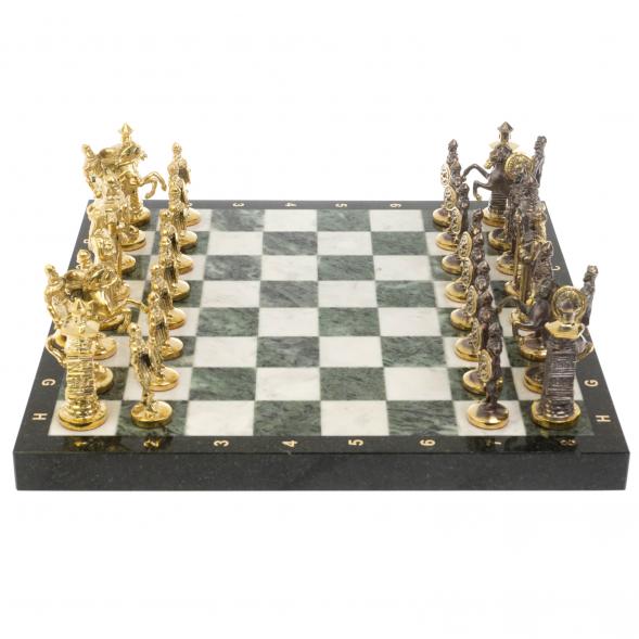Шахматы &amp;quot;Богатыри&amp;quot; 40х40 см из мрамора и змеевика 129643