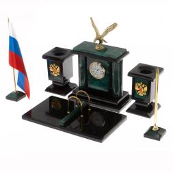 Настольный набор &amp;quot;Орел&amp;quot; из змеевика