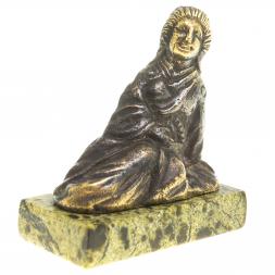 Статуэтка из бронзы на подставке из змеевика &amp;quot;Гейша&amp;quot;