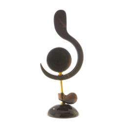 Часы из черного обсидиана &amp;quot;Скрипичный ключ&amp;quot;