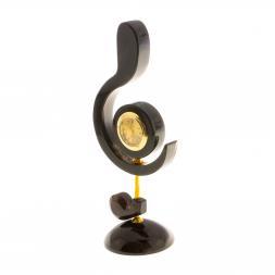 Часы из черного обсидиана &amp;quot;Скрипичный ключ&amp;quot;