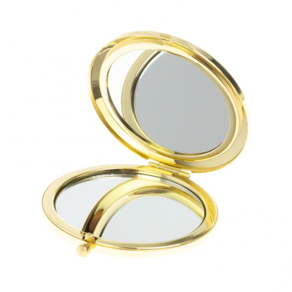 Зеркальце круглое из малахита с хризоколлой цвет золото 126752