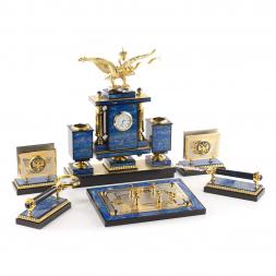 Настольный набор &amp;quot;Двуглавый орел&amp;quot; из лазурита
