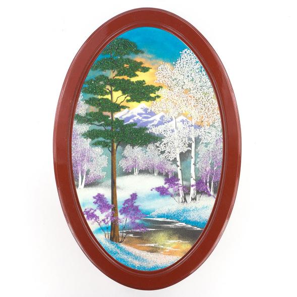 Панно овальное &amp;quot;Зима&amp;quot; 45х30 см 119666