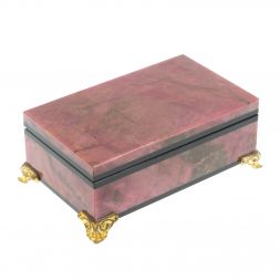 Шкатулка из родонита 11х7х4,5 см