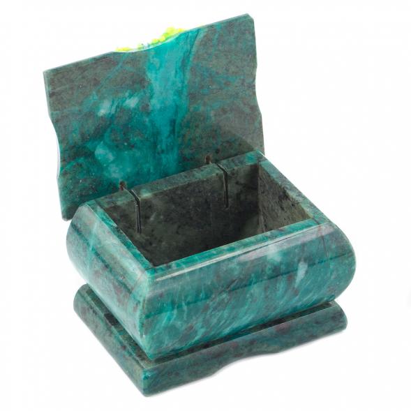 Шкатулка с расписной крышкой зима 8х6х5,5 см 119933