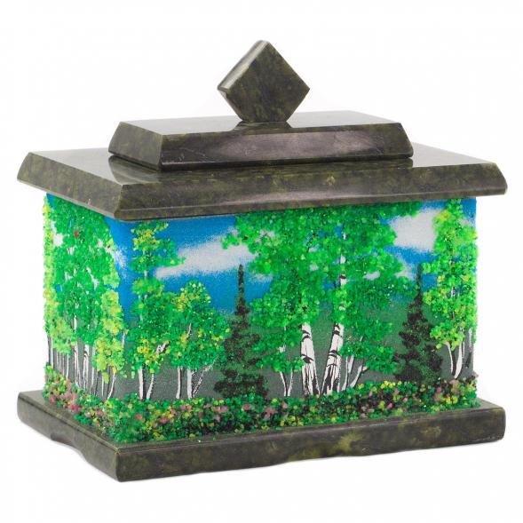 Шкатулка с рисунком из каменной крошки &amp;quot;Лето&amp;quot; 10,5х7х10 см 120512