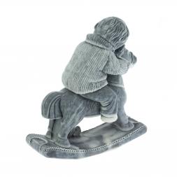 Сувенир из мрамолита "Мальчик на лошадке" большой