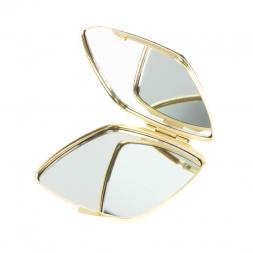 Зеркальце закругленное из змеевика круглая ящерица цвет золото