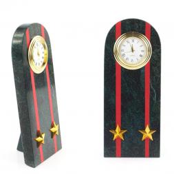 Часы &amp;quot;Погон подполковник МВД&amp;quot; нового образца змеевик