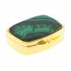Таблетница на 2 отделения камень малахит цвет золото 124956