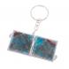 Складное зеркало брелок голубой апатит квадратное 126605