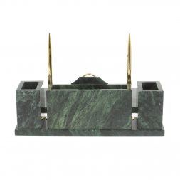 Настольный набор &amp;quot;Щит&amp;quot; из шабровского змеевика