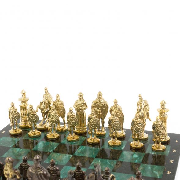 Шахматы подарочные &amp;quot;Богатыри&amp;quot; 40х40 см из змеевика 129644