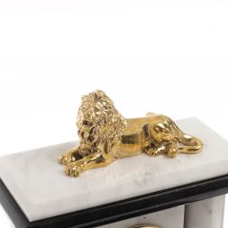 Настольный набор &amp;quot;Лев&amp;quot; из мрамора