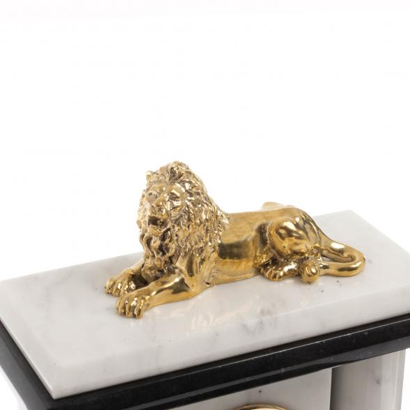 Настольный набор &amp;quot;Лев&amp;quot; из мрамора 129958