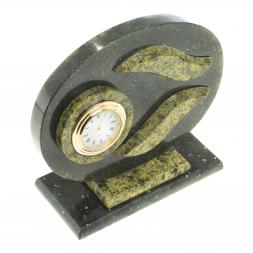 Настольные часы "Овальные" змеевик