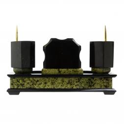 Настольный набор "Профессионал" камень змеевик