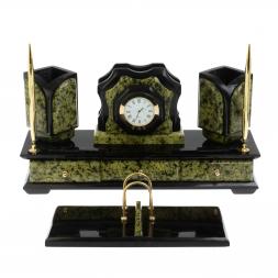 Настольный набор "Профессионал" камень змеевик