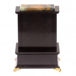 Часы из офиокальцита с выдвижным ящиком