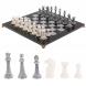 Шахматы &amp;quot;Стаунтон&amp;quot; из мрамолита 44х44 см серый мрамор / змеевик 126447