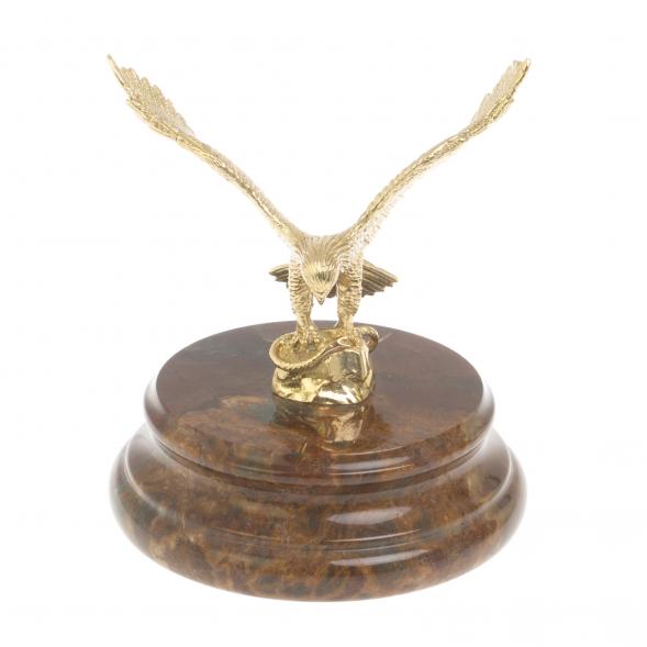 Бронзовая статуэтка &amp;quot;Орёл&amp;quot; на яшме 11,5х11,5х13 см 127381