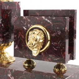 Настольный набор "Рычащий лев" бронза креноид