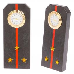 Часы &amp;quot;Погон старший лейтенант МП ВМФ&amp;quot; из змеевика
