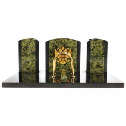 Настольный набор из змеевика "Канцелярский" с гербом РФ