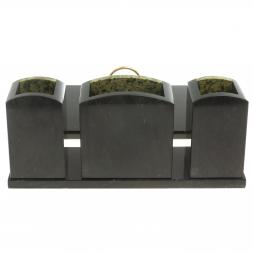 Настольный набор из змеевика "Канцелярский" с гербом РФ