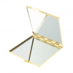 Зеркальце квадратное из змеевика круглая ящерица цвет золото