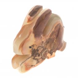 Статуэтка из оникса "Заяц" зелено-коричневый 6,5х2х5 см (2,5)