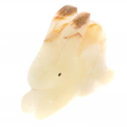 Статуэтка из оникса "Заяц" зелено-коричневый 6,5х2х5 см (2,5)