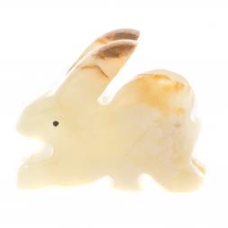 Статуэтка из оникса "Заяц" зелено-коричневый 6,5х2х5 см (2,5)